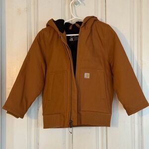 Carhartt Kids Tan Hooded insulated jacket